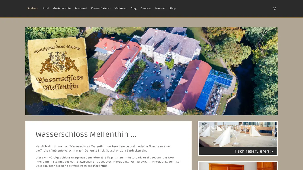 Website der 1. Usedomer Kaffeerösterei