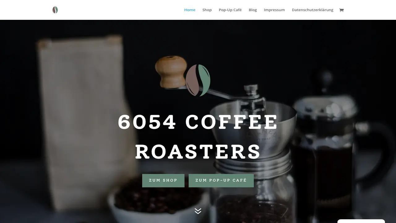 Website der 6054 Coffee Roasters