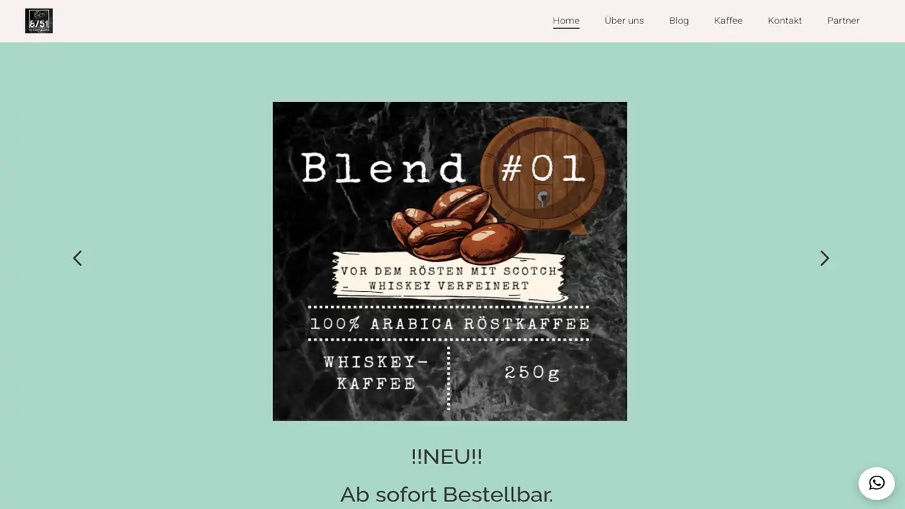 Website der 8751-Die Kaffeemacher