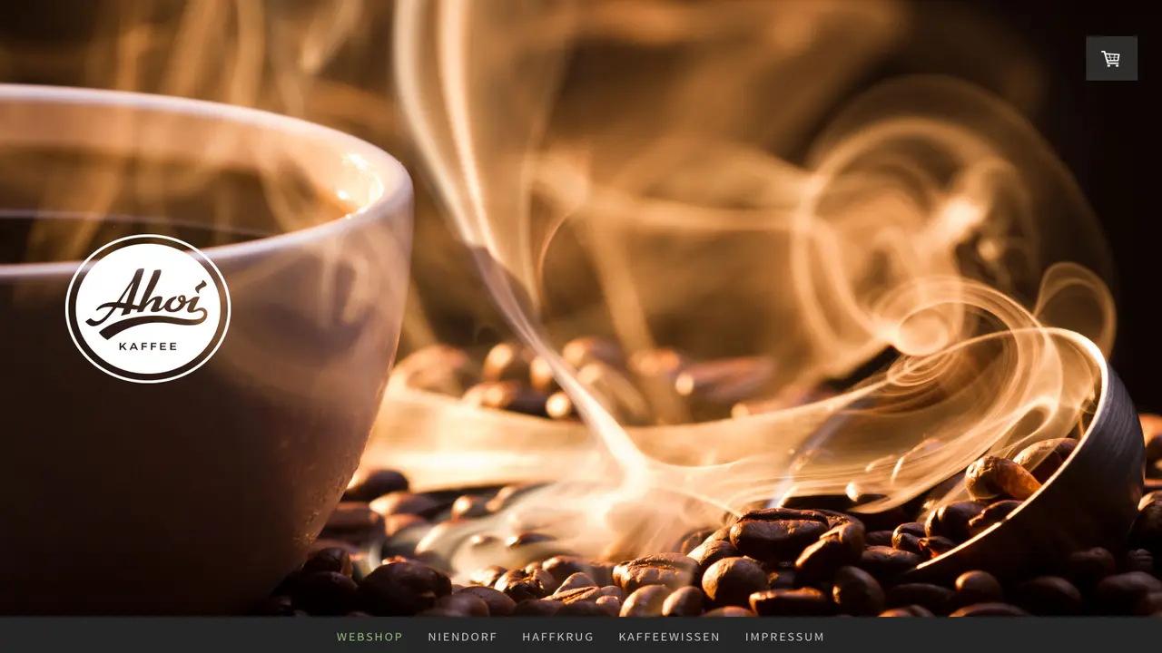 Website der Ahoi Kaffeerösterei
