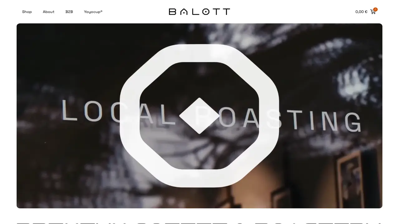 Website der Balott Coffee