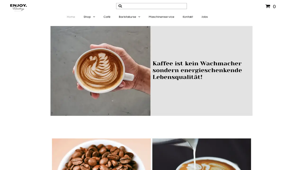 Website der Baristahaus GmbH