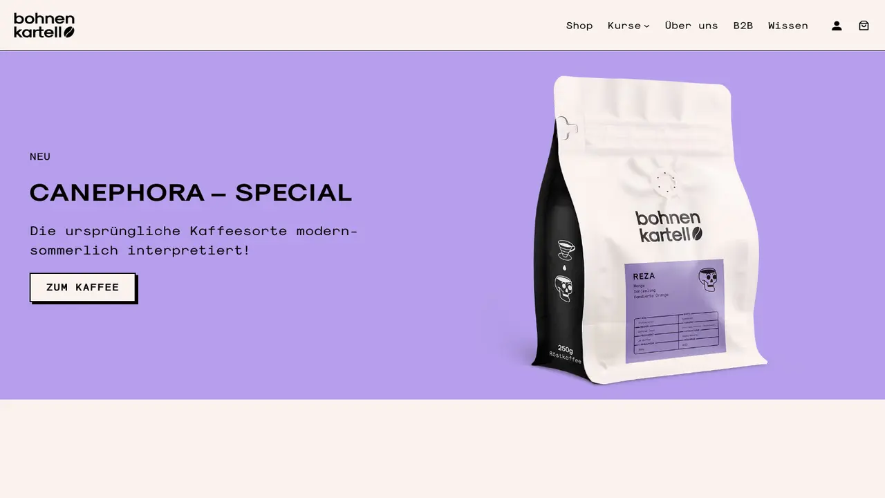 Website der Bohnenkartell
