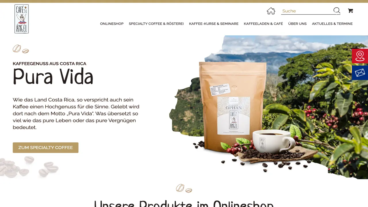 Website der Café del Ángel