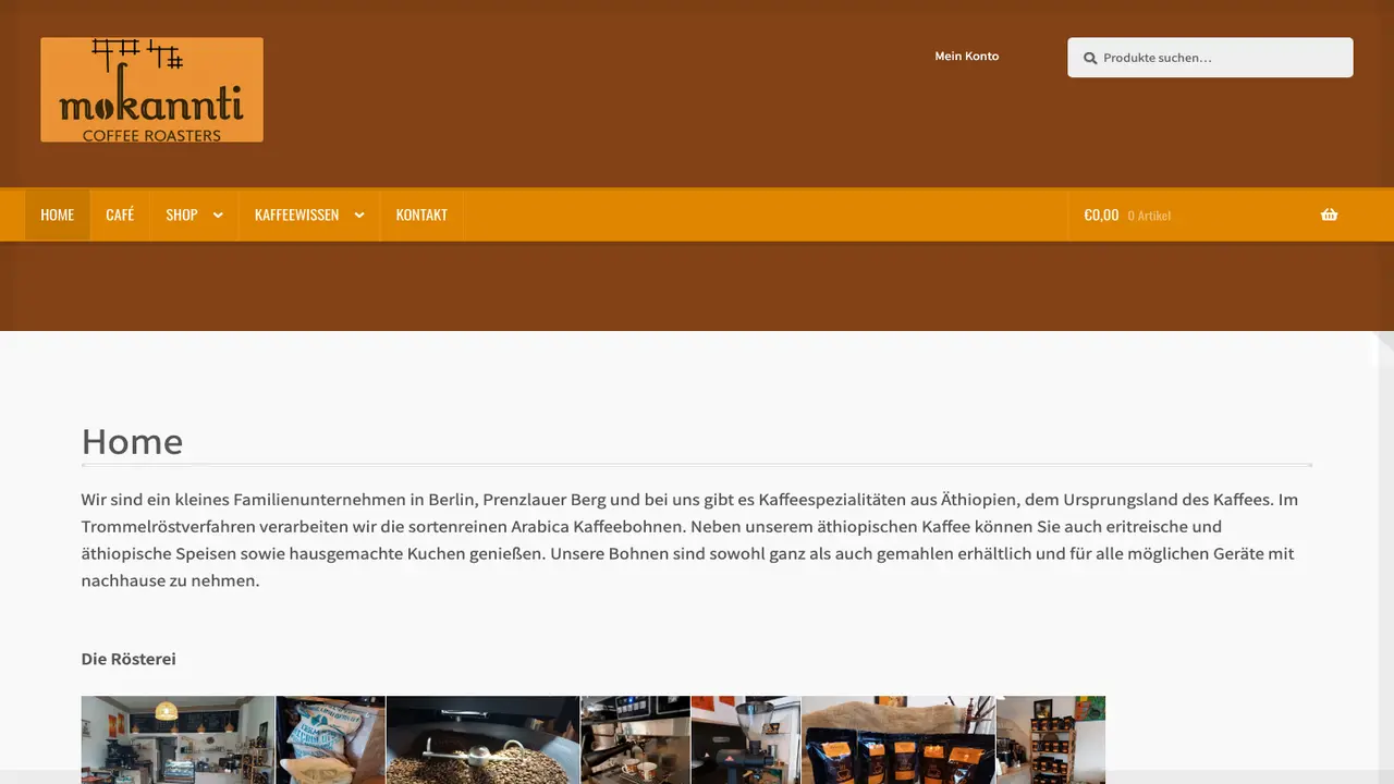 Website der Cafe MokannTi