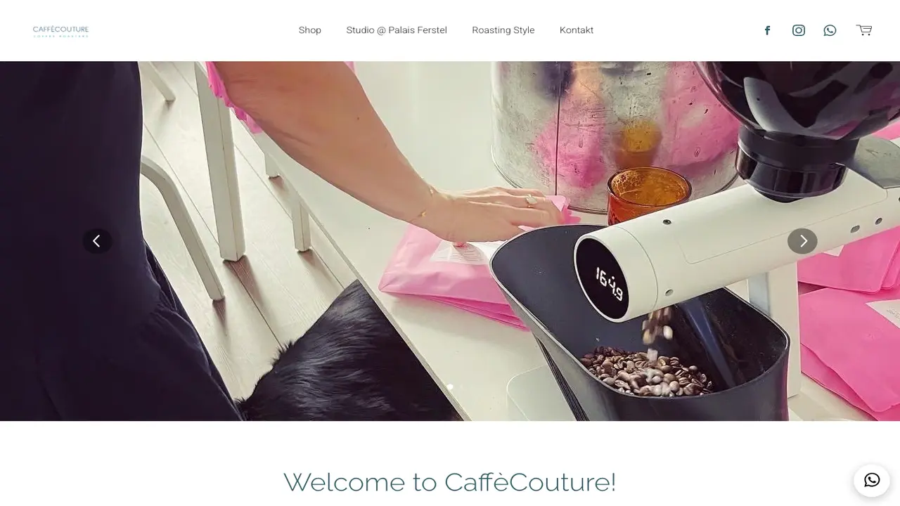 Website der Caffè Couture