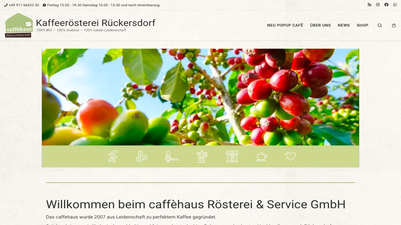 Website der caffèhaus