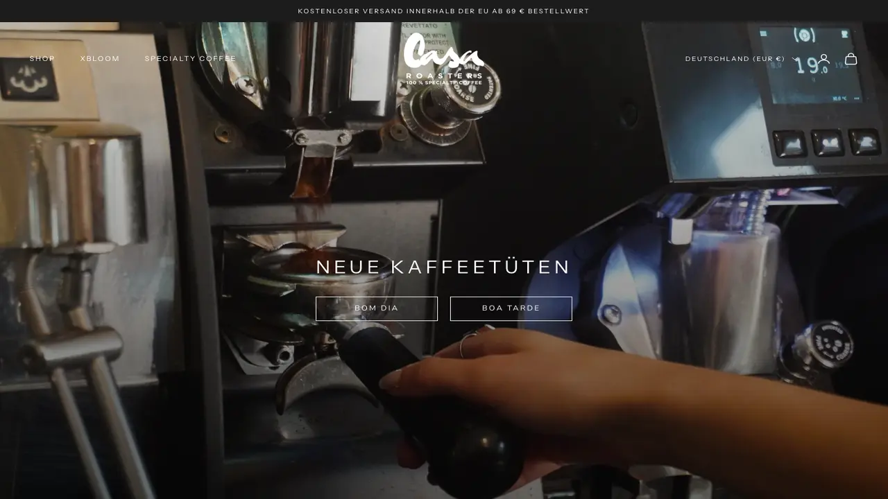 Website der Casa Roasters