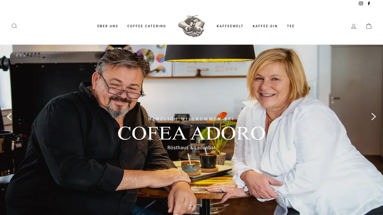 Website der Cofea Adoro