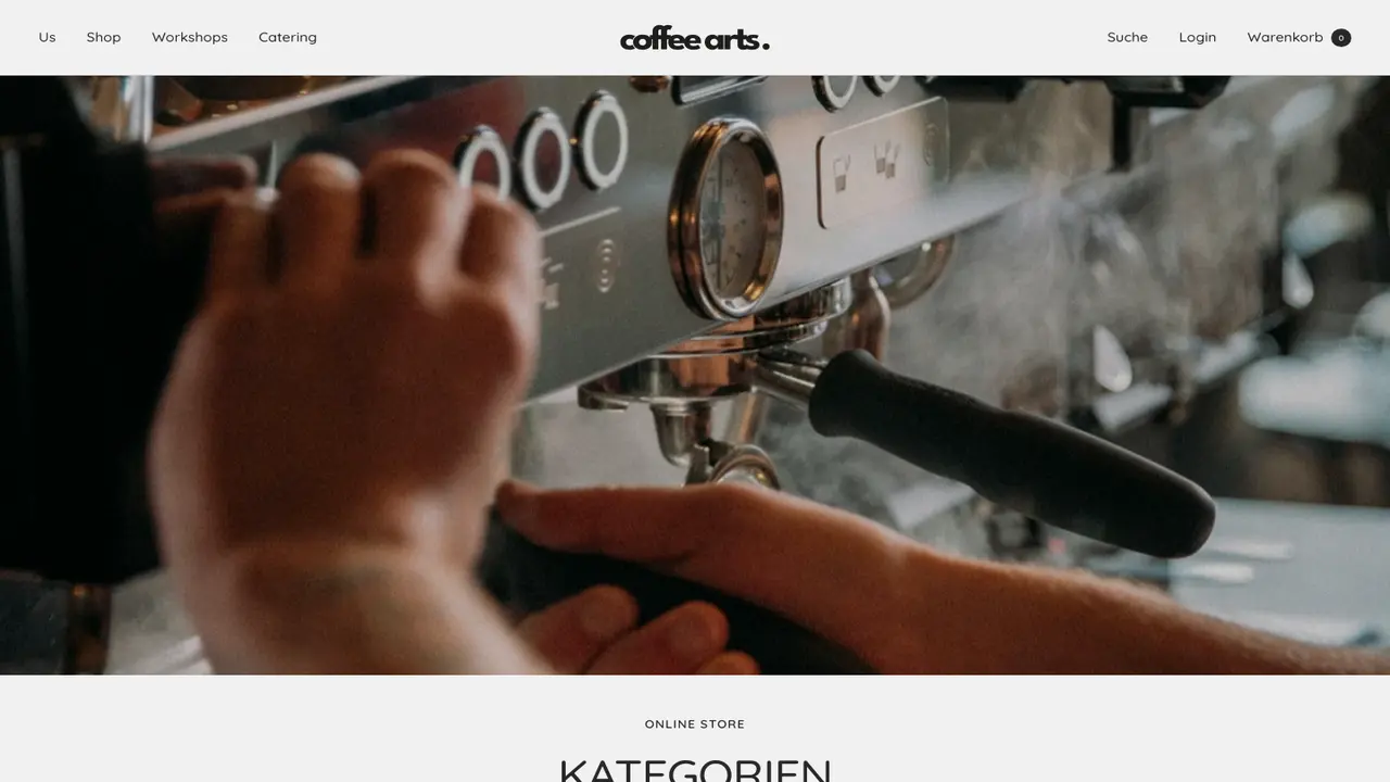 Website der coffee arts.