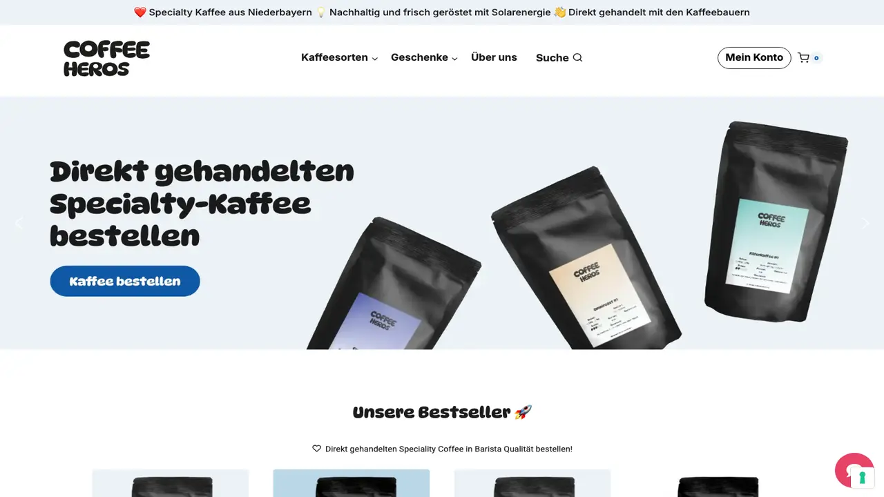 Website der COFFEEHEROS