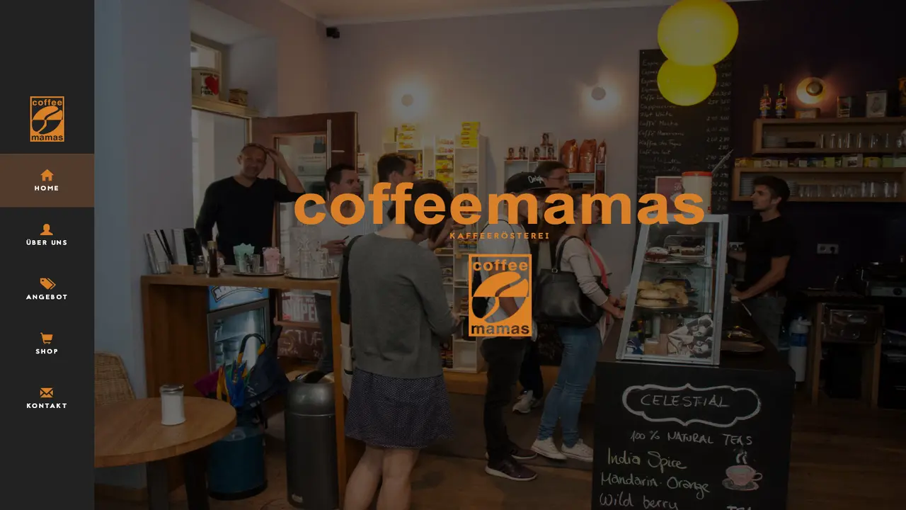 Website der Coffeemamas Kaffeerösterei