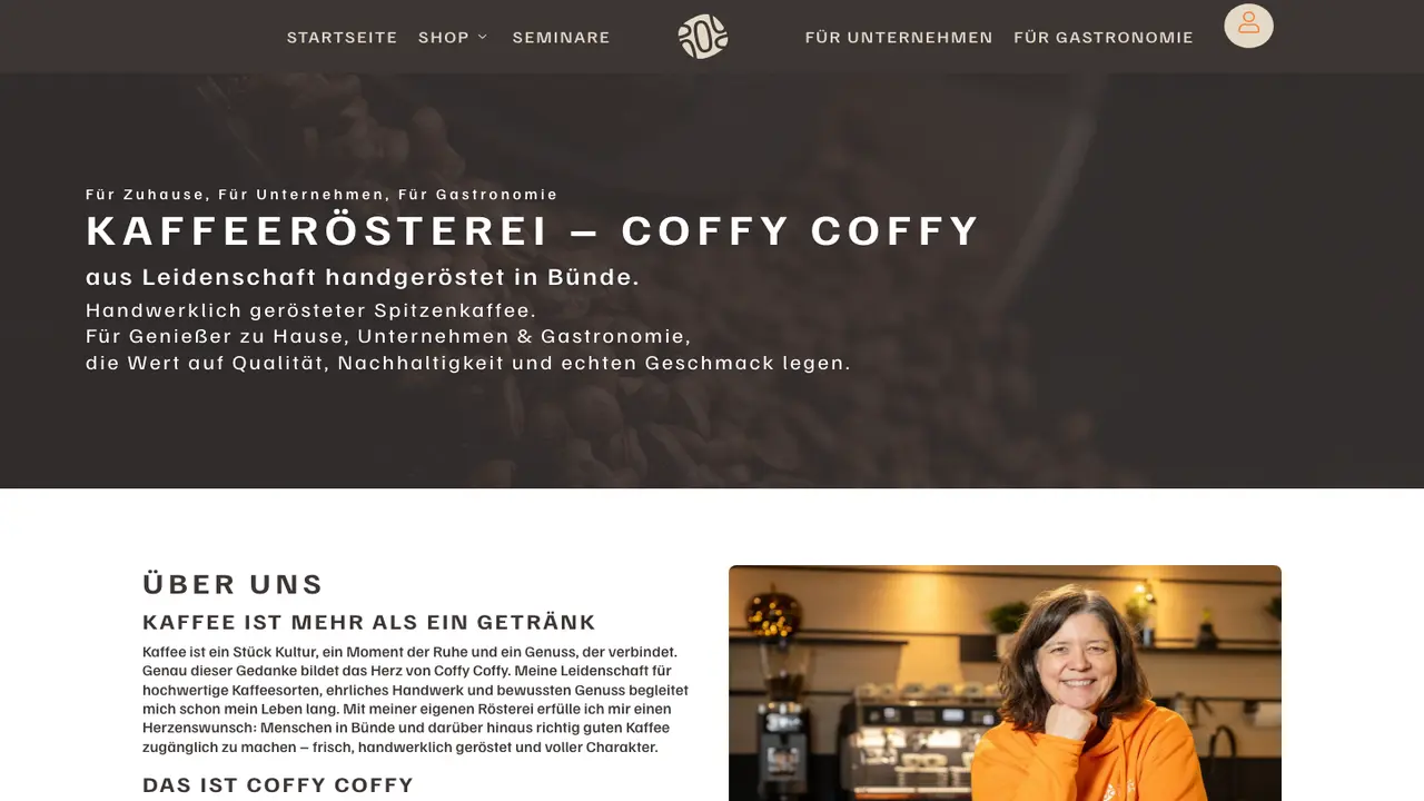 Website der Coffy Coffy