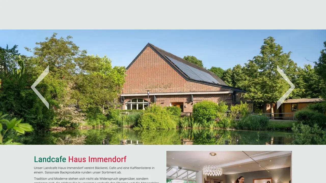 Website der Country Cafe Haus Immendorf