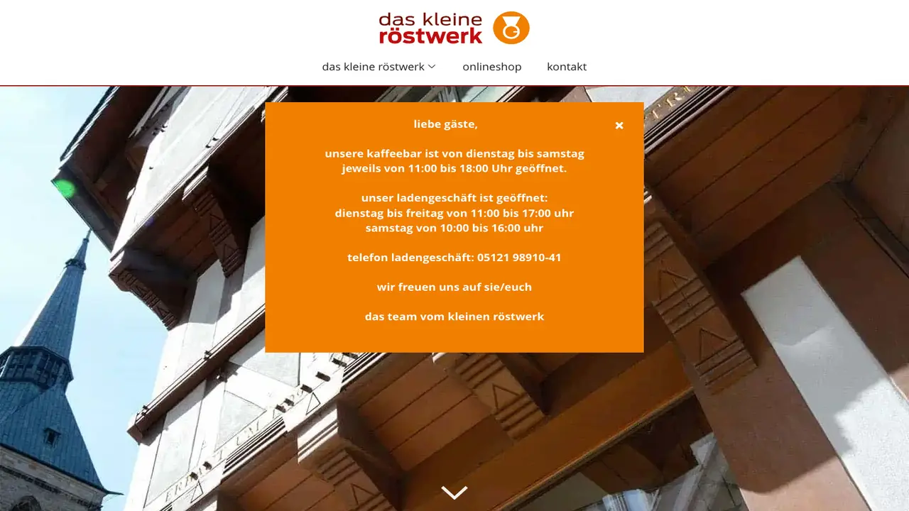 Website der das kleine röstwerk