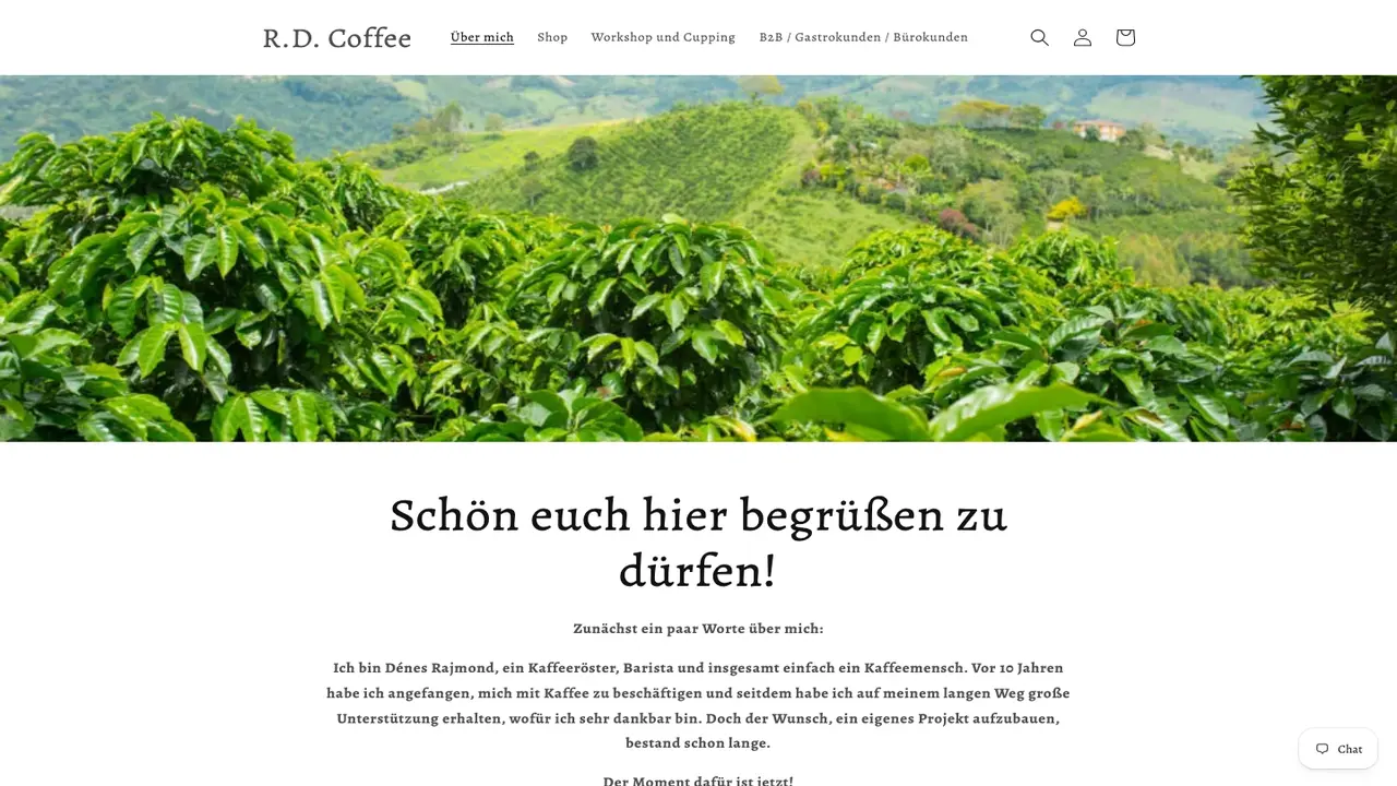 Website der Denes Rajmond R.D. Coffee