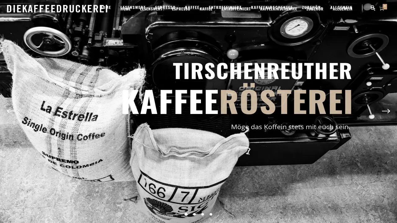 Website der die kaffeedruckerei