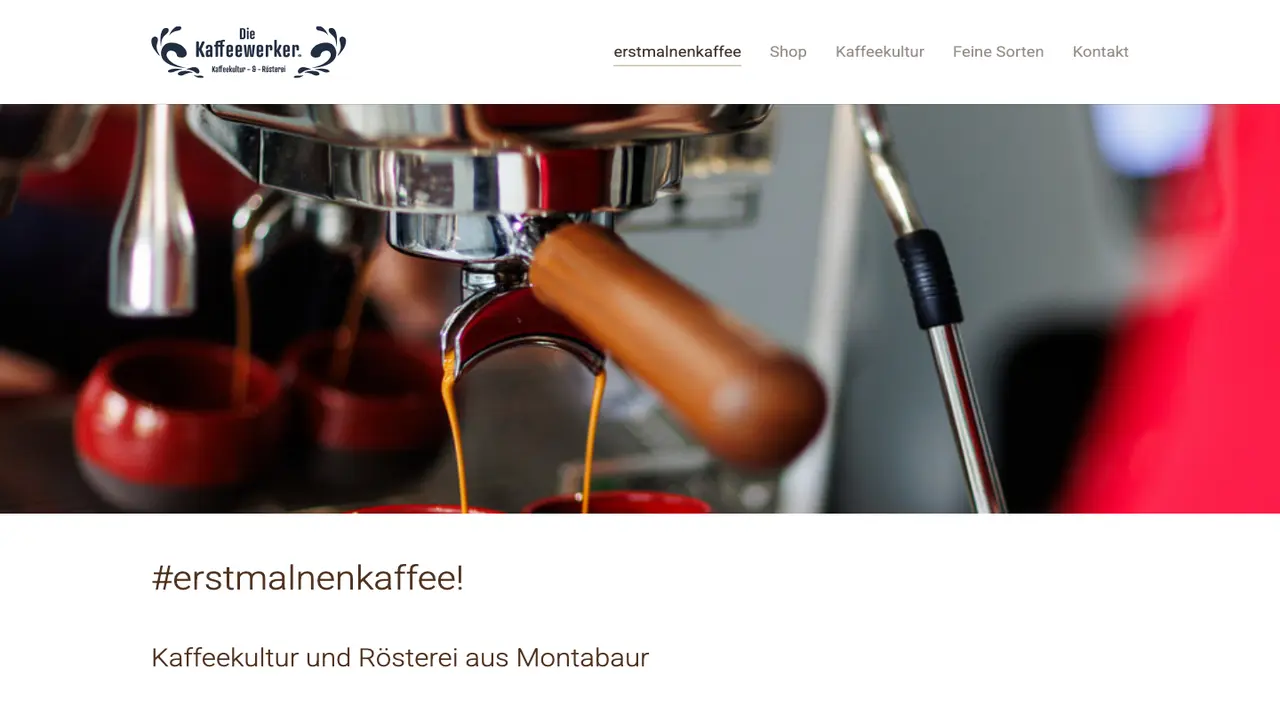 Website der Die Kaffeewerker