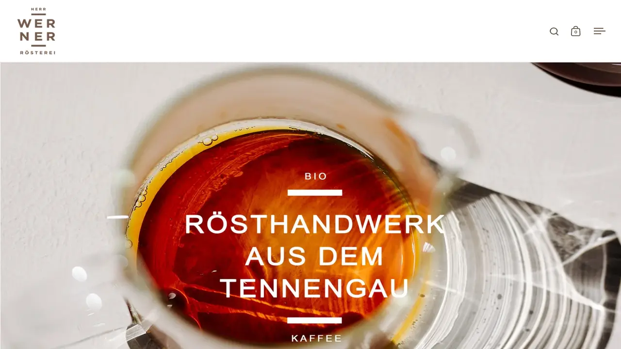 Website der Herr Werner Rösterei
