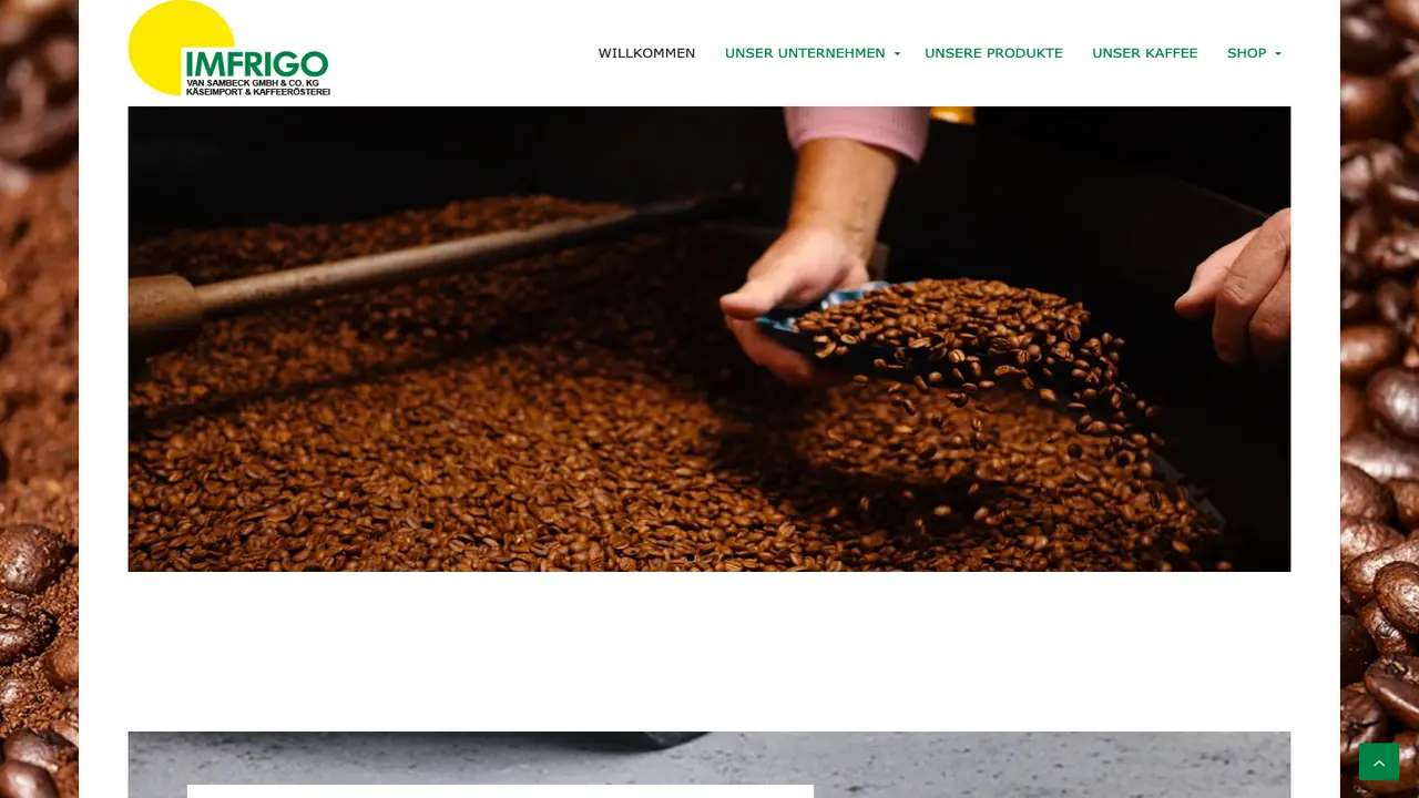 Website der Imfrigo van Sambeck GmbH & Co. KG