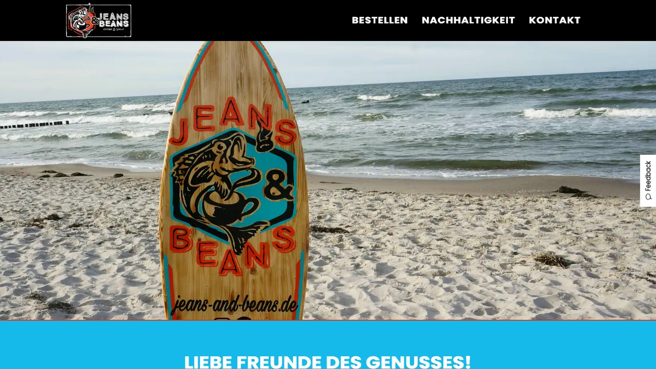 Website der Jeans & Beans Ostsee ️ Zingst