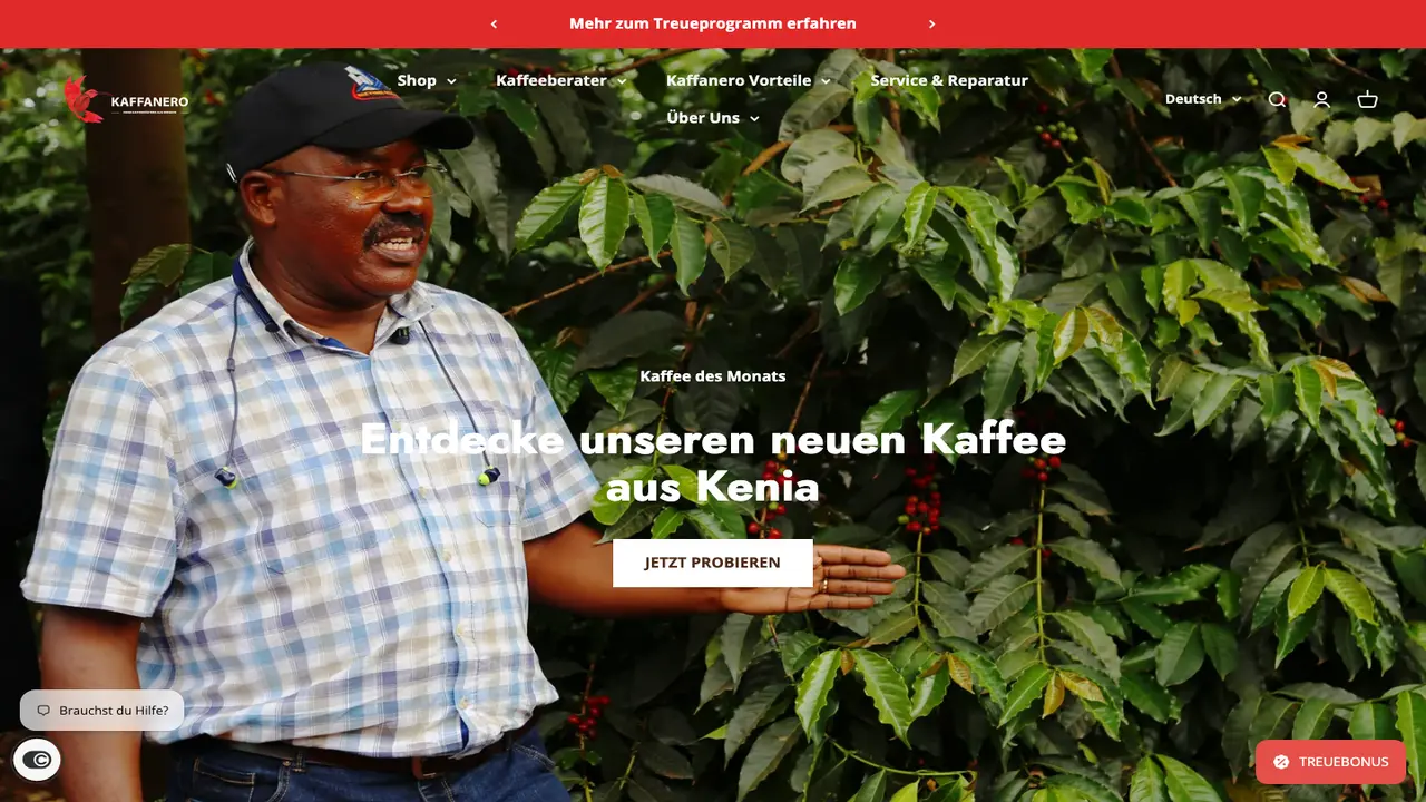Website der Kaffanero