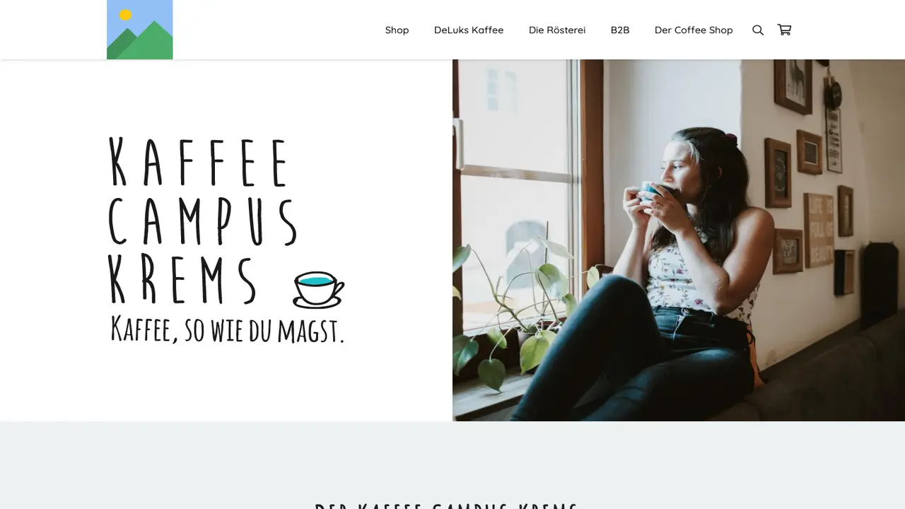 Website der Kaffee Campus Krems