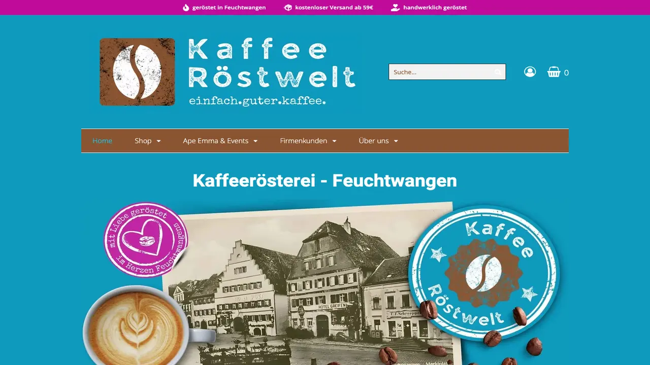 Website der Kaffee Röstwelt