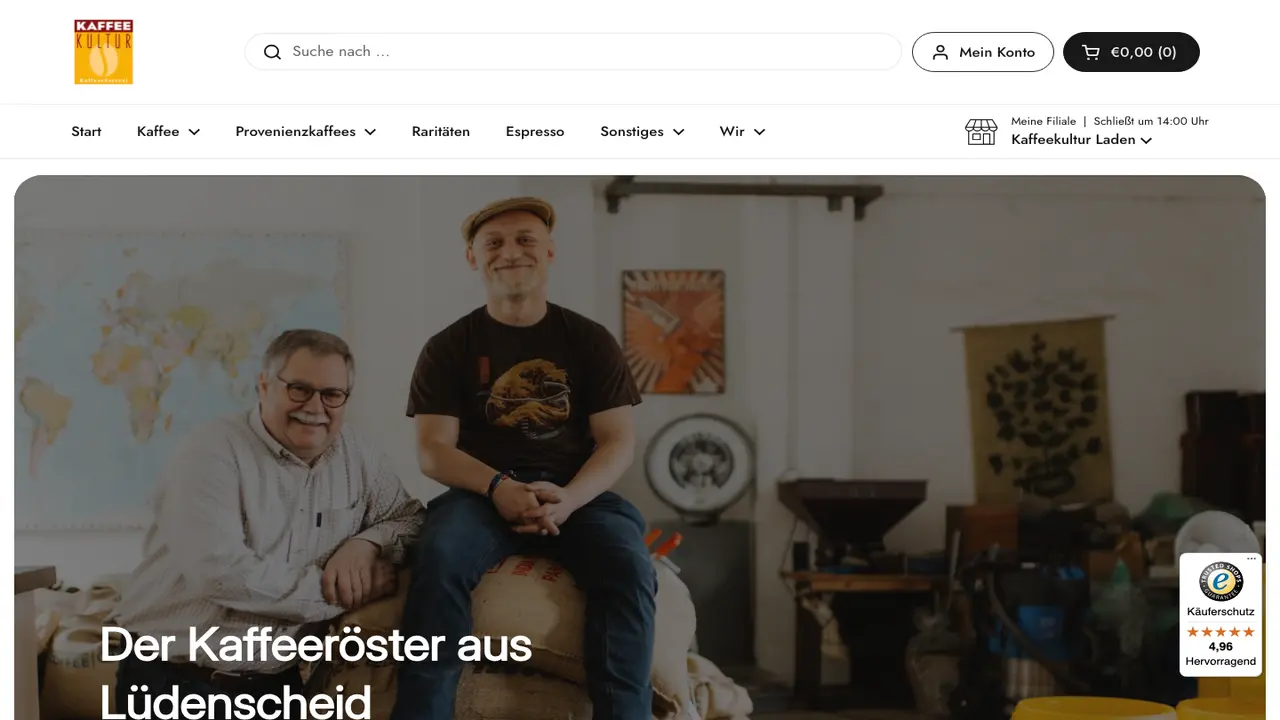 Website der KAFFEEKULTUR