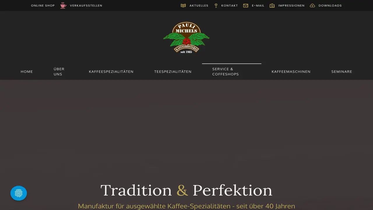 Website der Kaffeerösterei & CafeCollageSHOP