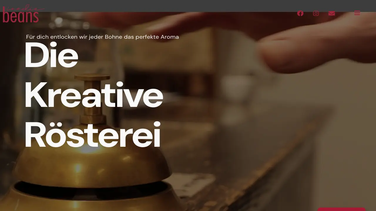 Website der Kaffeerösterei Inndie Beans