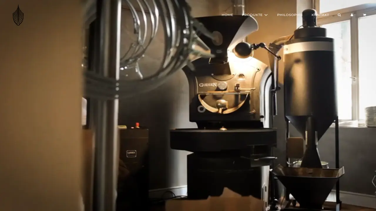 Website der Kaffeerösterei Lauri