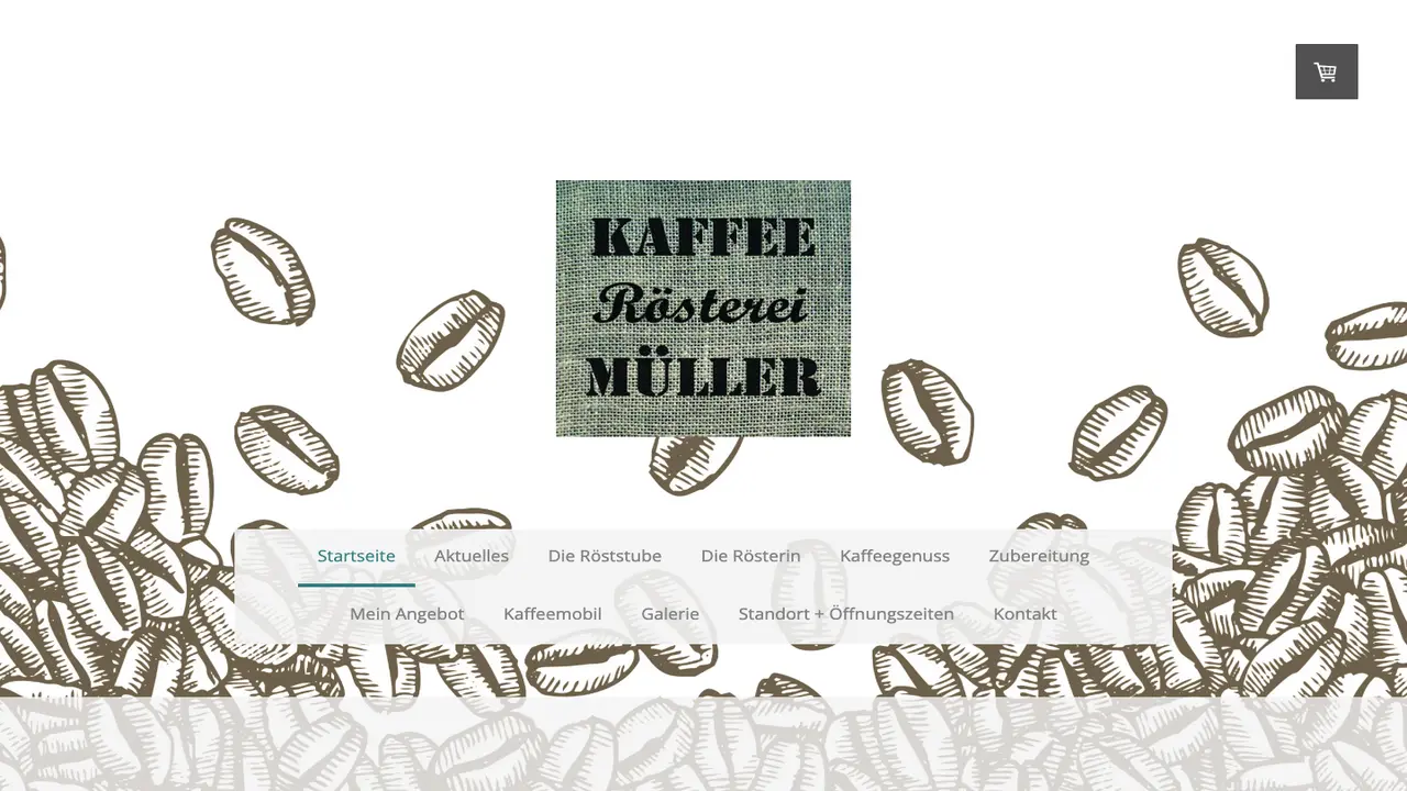 Website der Kaffeerösterei Müller