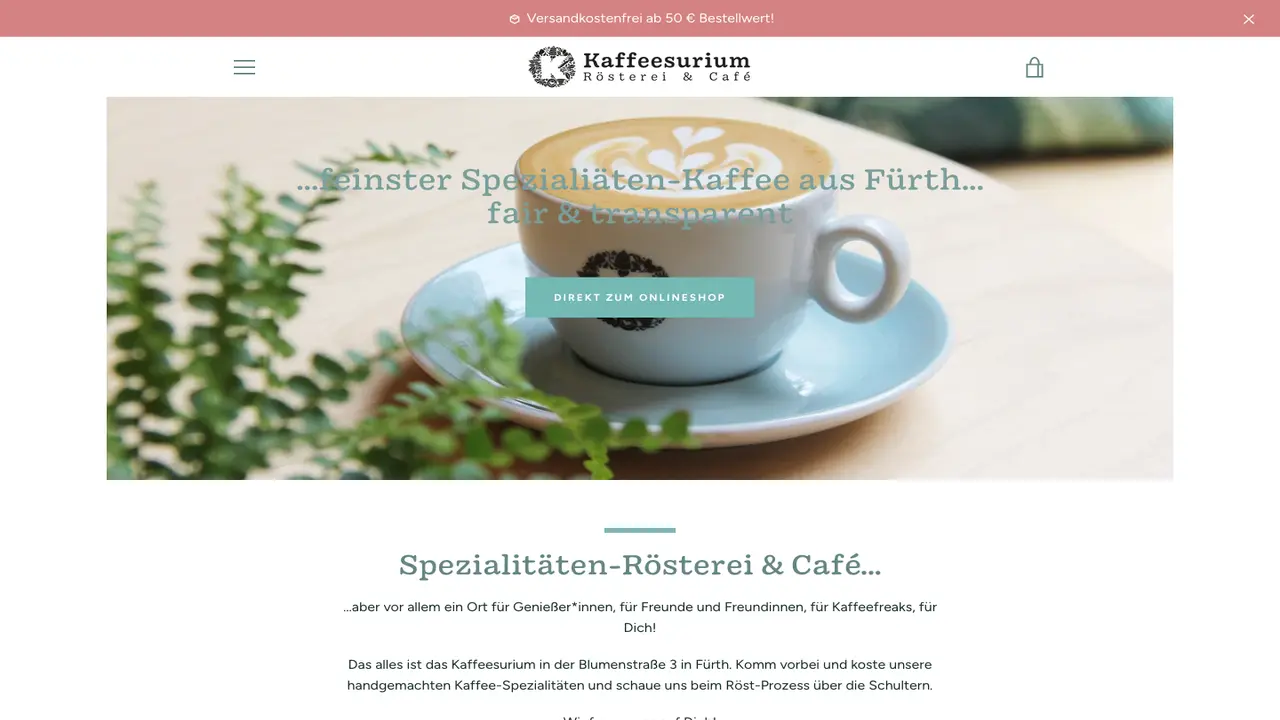 Website der Kaffeesurium