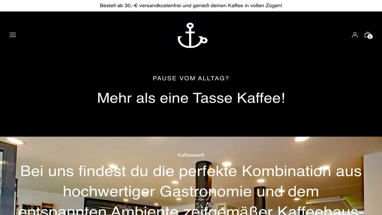 Website der Kaffeewerft