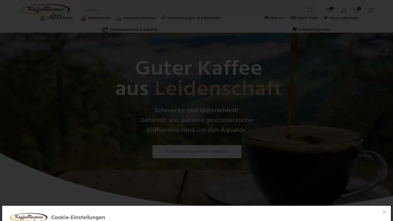 Website der Kaffeewerk am Königszug