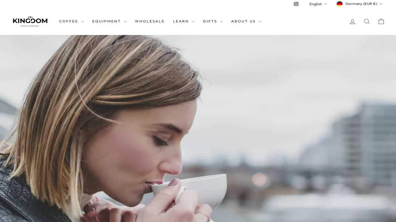 Website der Kingdom Coffee Roasters UG
