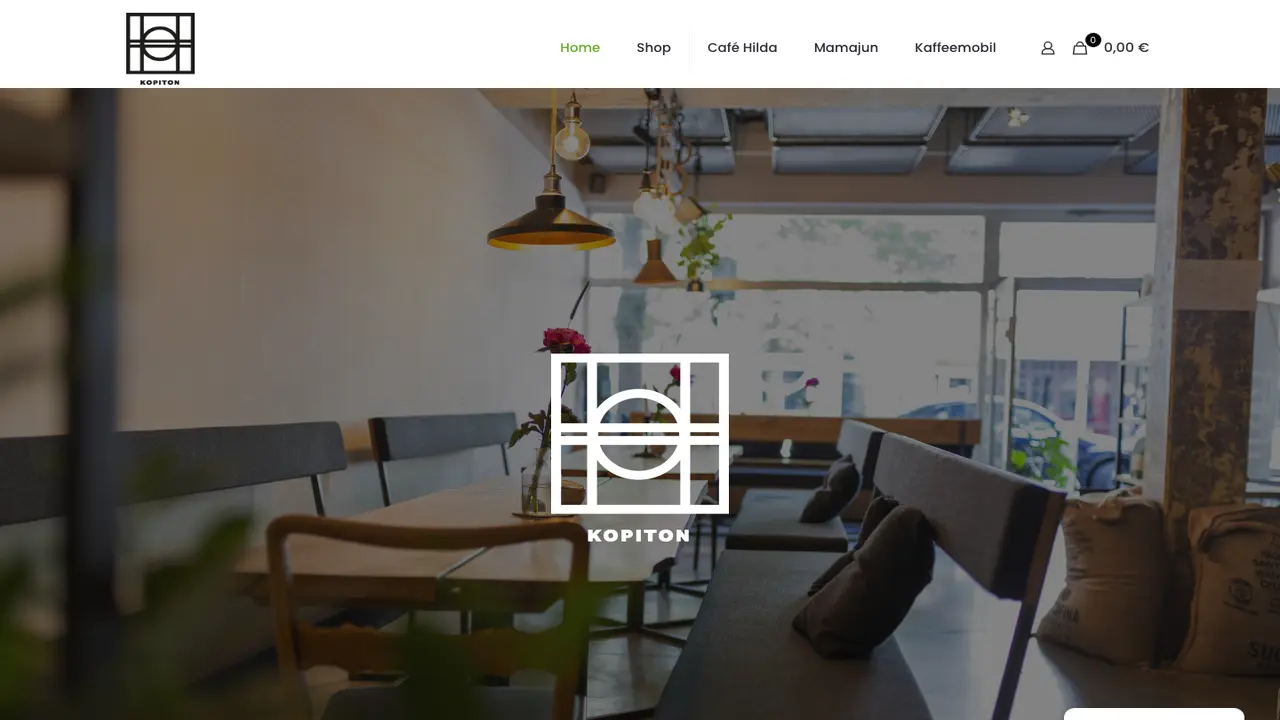 Website der Kopiton Rösterei