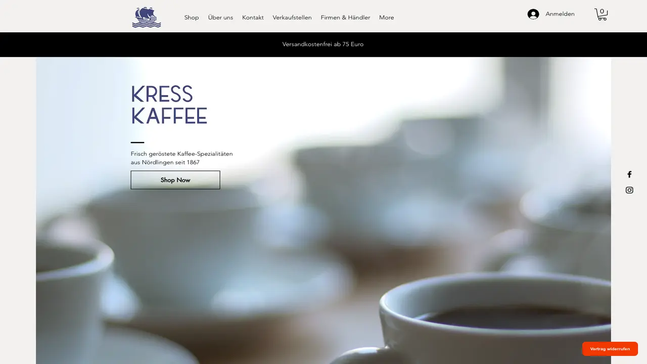 Website der kresskaffee