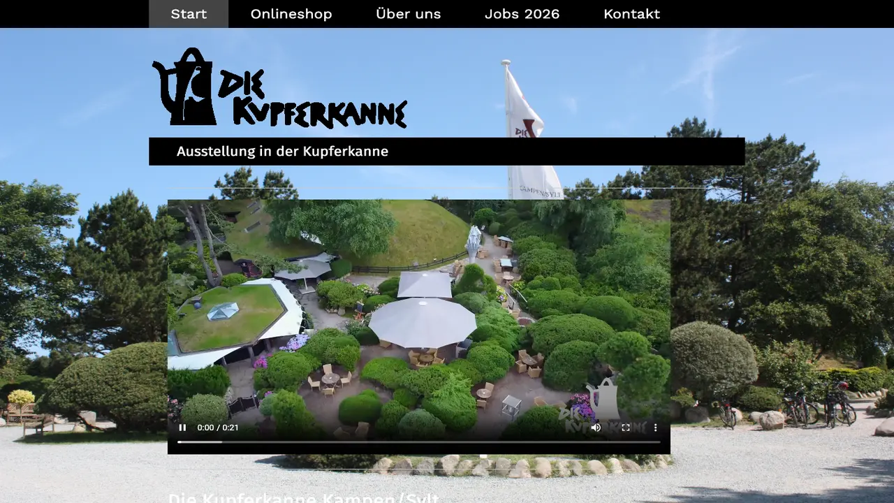 Website der Kupferkanne Kampen Rieck / Schäfer