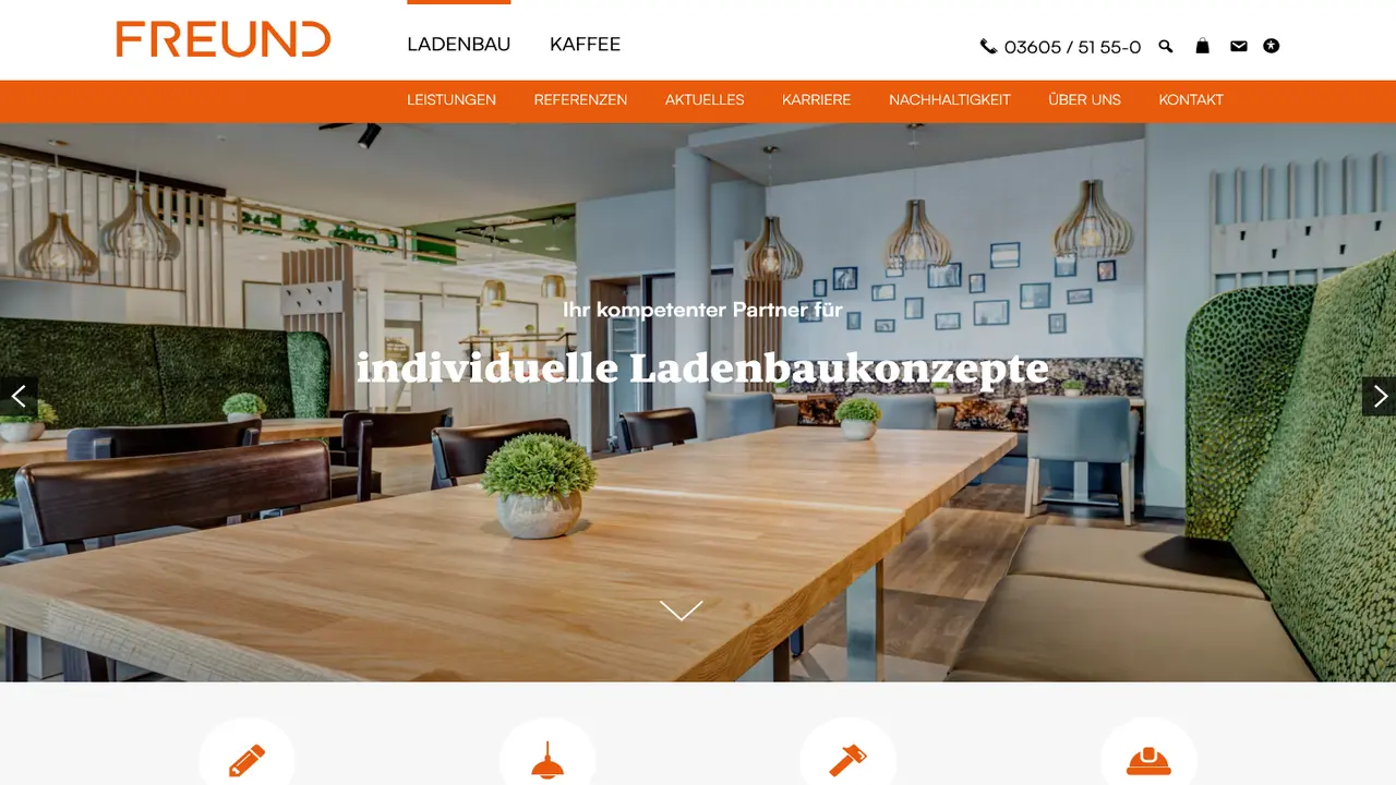 Website der Ladenbau Freud