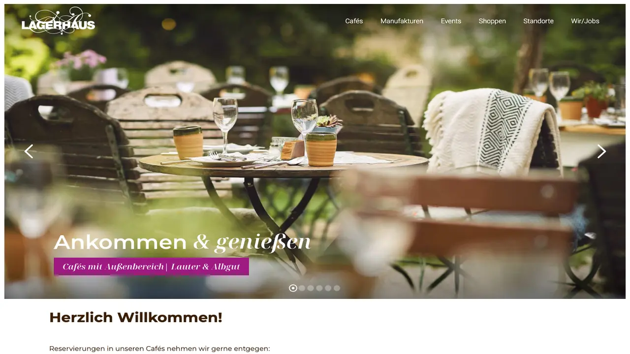 Website der Lagerhaus an der Lauter