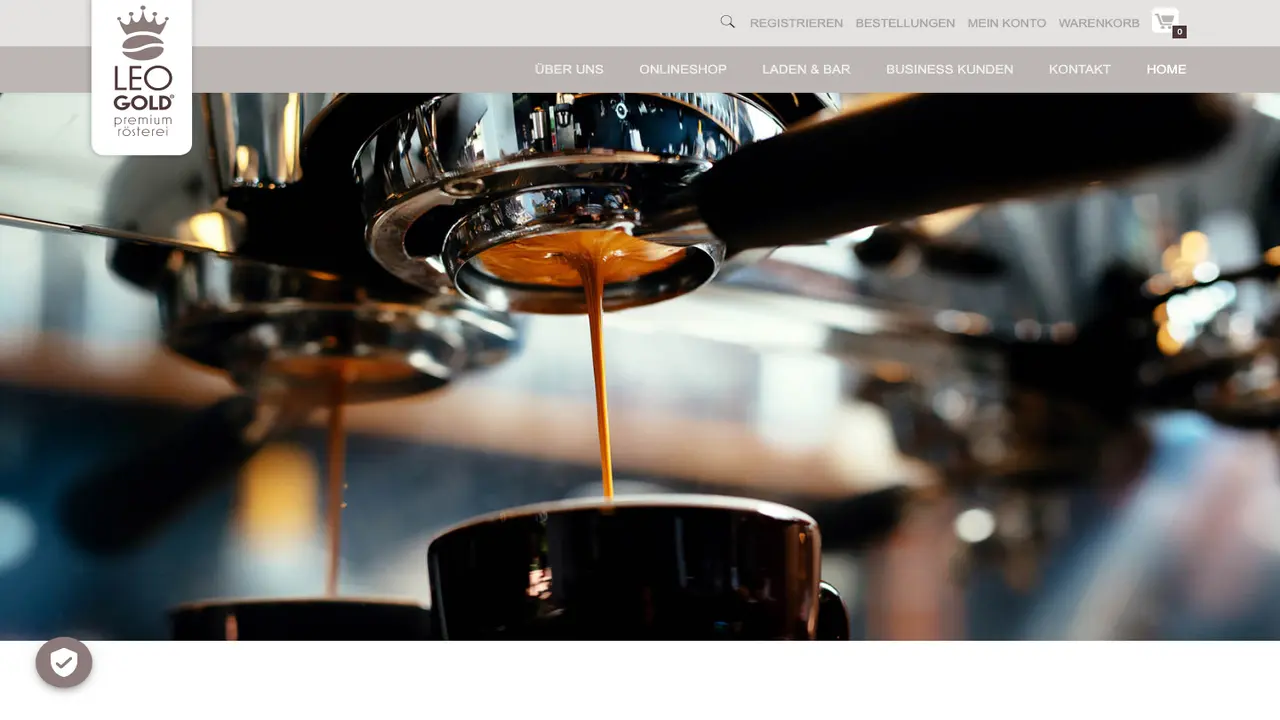 Website der LEOGOLD coffee roasters and bar