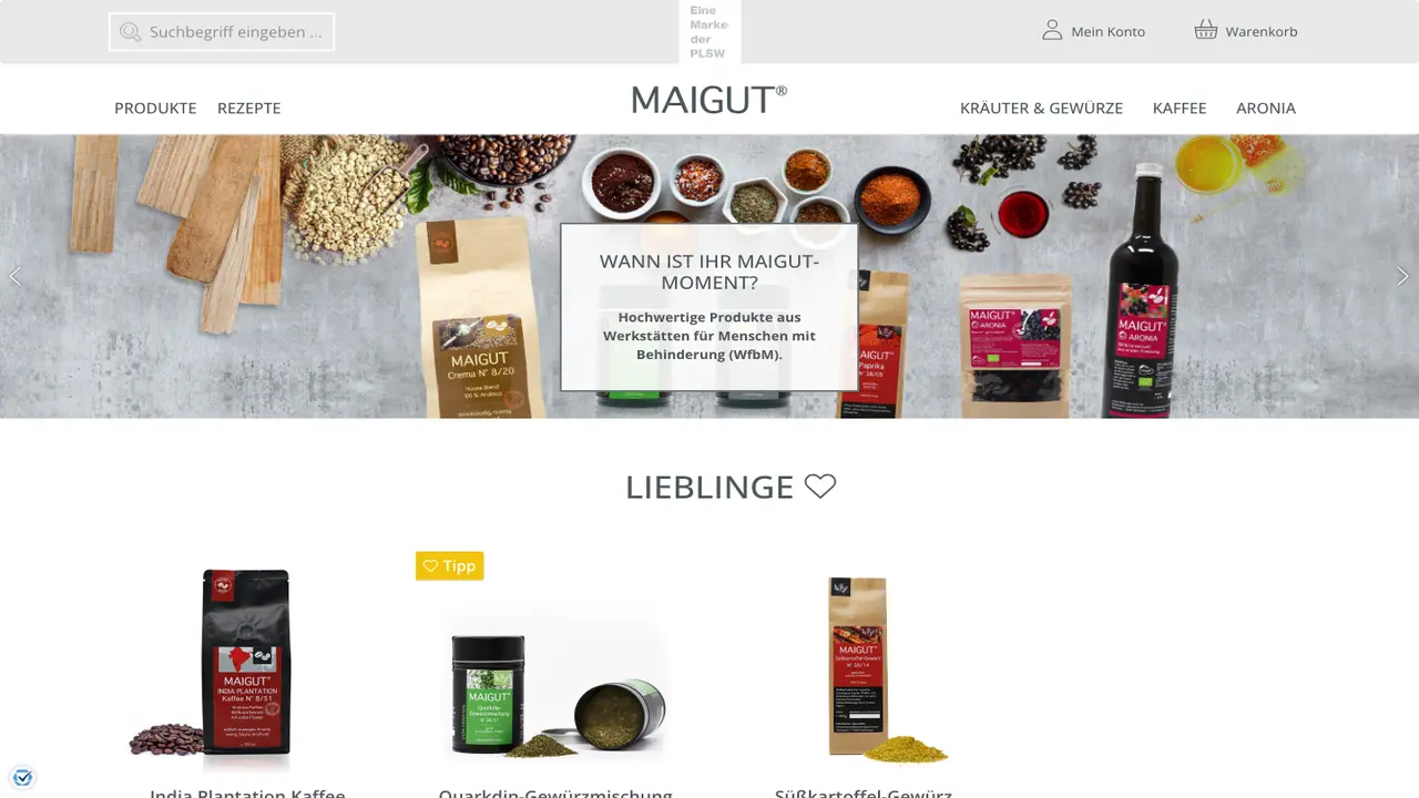 Website der MAIGUT Ladengeschäft