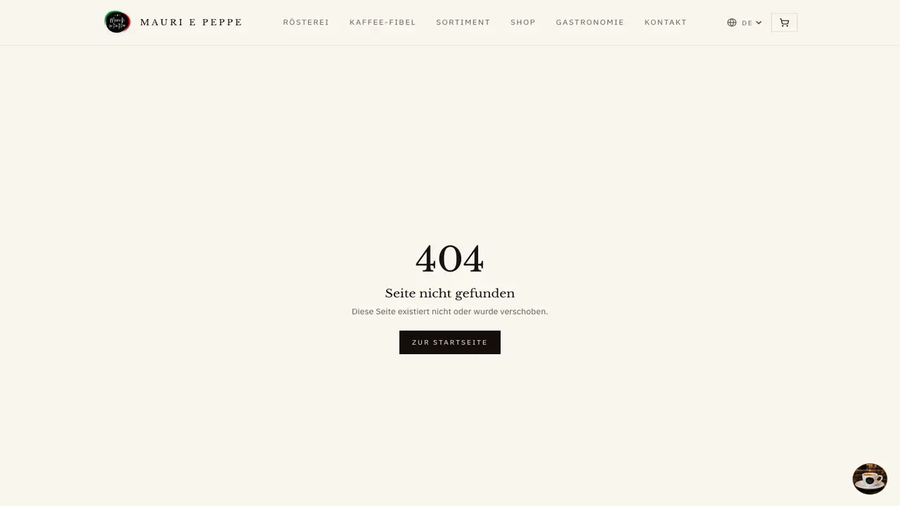 Website der Mauri e Peppe GmbH