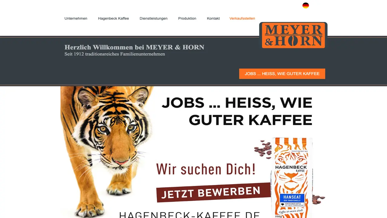 Website der Max Meyer & Max Horn GmbH
