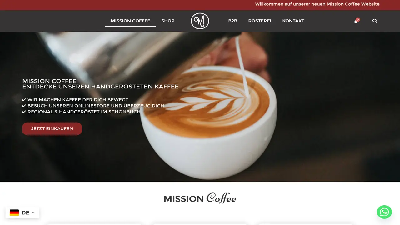 Website der Mission GmbH