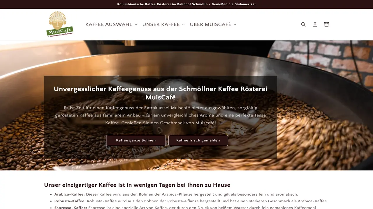 Website der MuisCafé