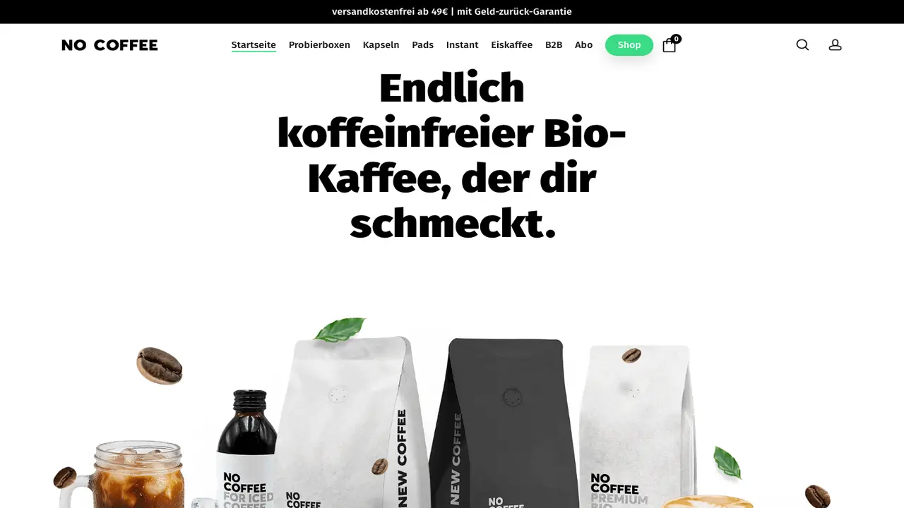 Website der No Coffee