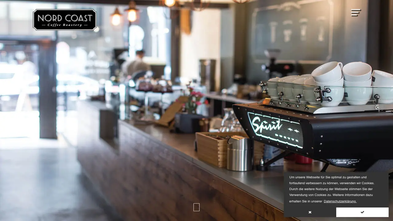 Website der Nord Coast Coffee Roastery